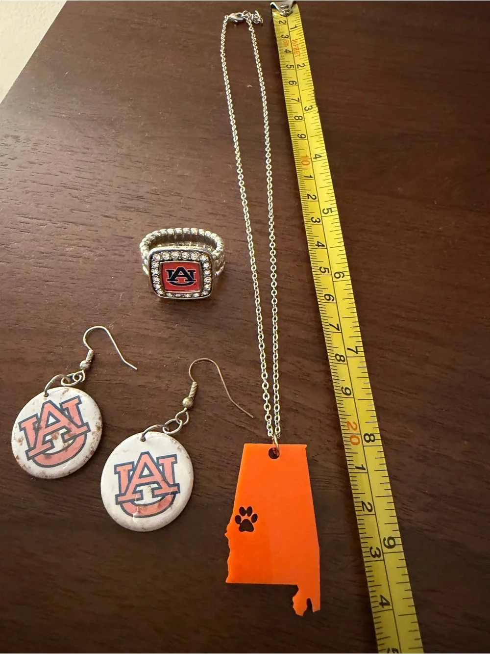 Auburn Orange State Pendant Necklace for Kids